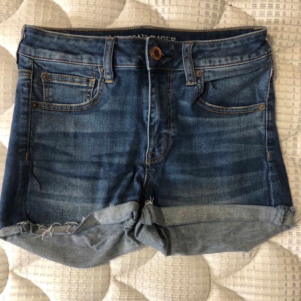 High wasted jean shorts